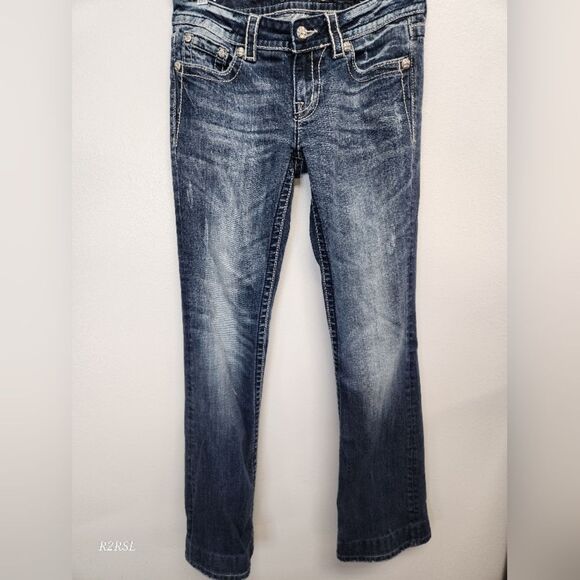 Miss Me Jeans Pocket Bootcut Embellished Womens Size 28 - Picture 2 of 11